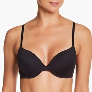 Calvin Klein Black Convertible Strap Lightly Lined Demi Bra 34DD NWT